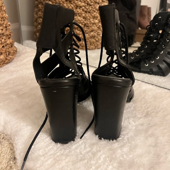 Shoemint Caged Lace-Up Heels (NWT) - Picture 4 of 5